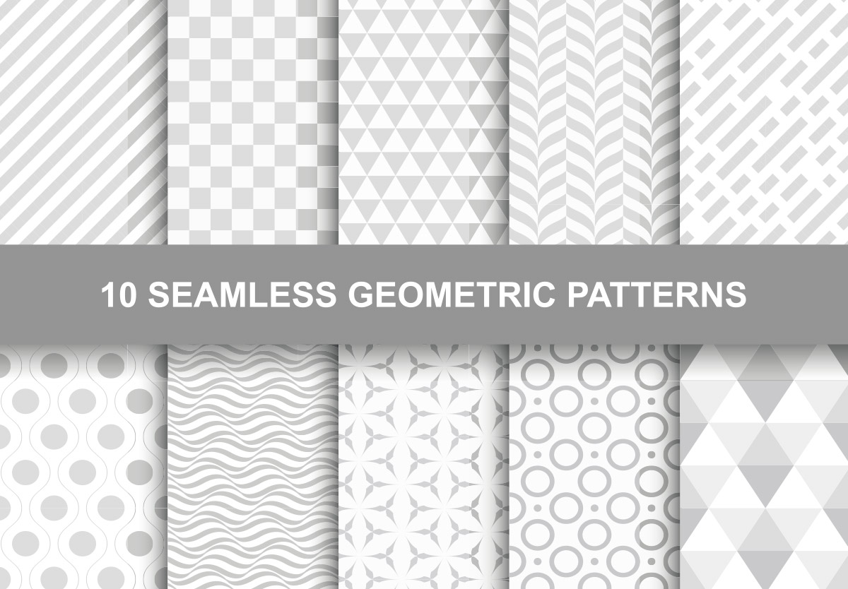 灰白色纹理无缝几何图案背景矢量设计素材Seamless ge