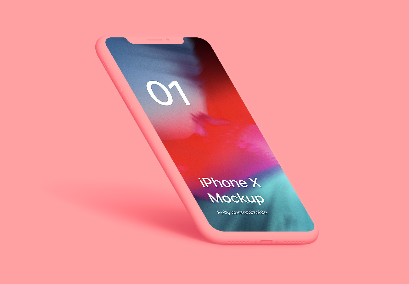 iPhone X Clay Isometric Perspe