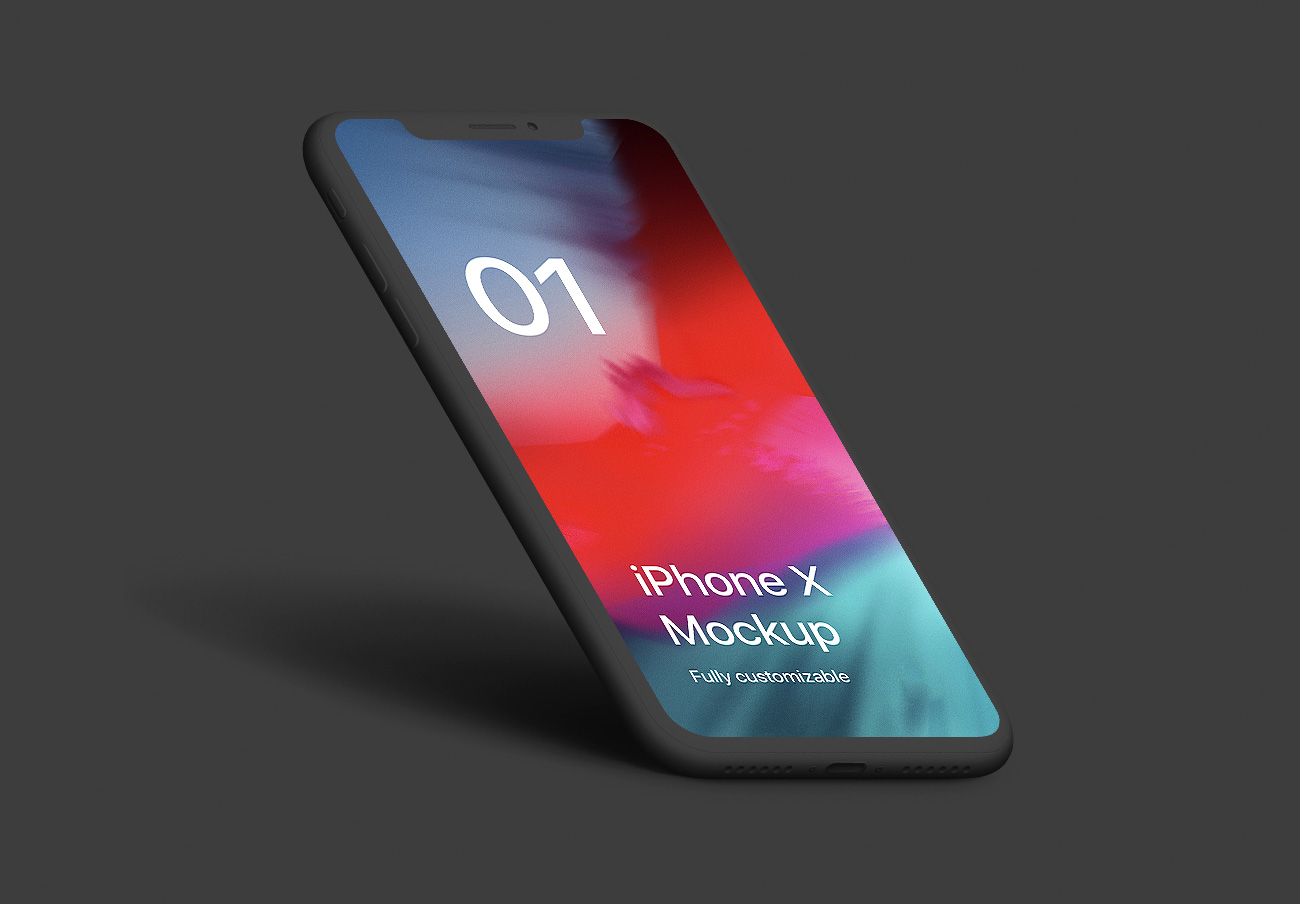 iPhone X Clay Isometric Perspe