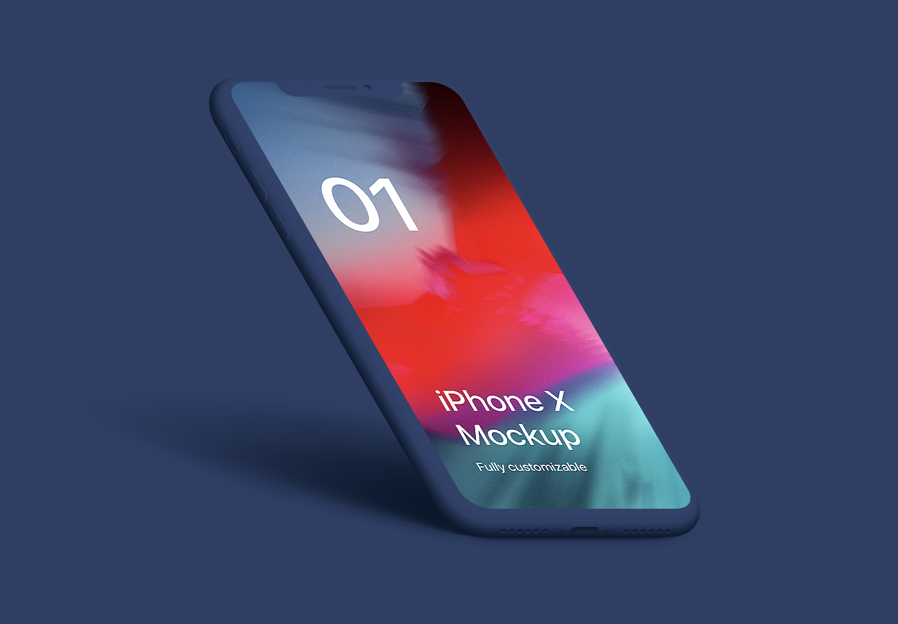 iPhone X Clay Isometric Perspe