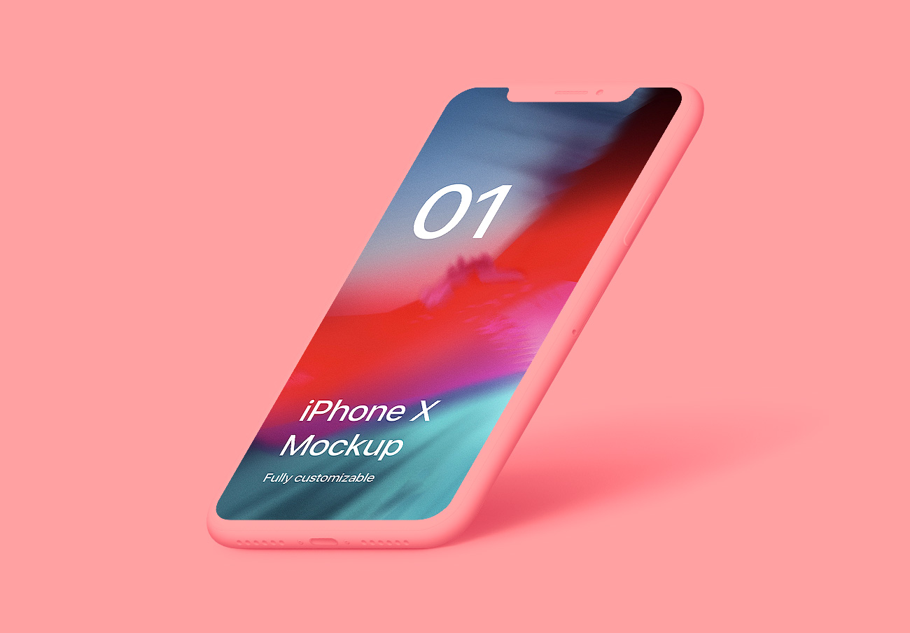 iPhone X Clay Isometric Perspe