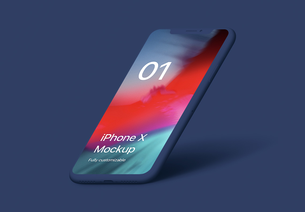 iPhone X Clay Isometric Perspe