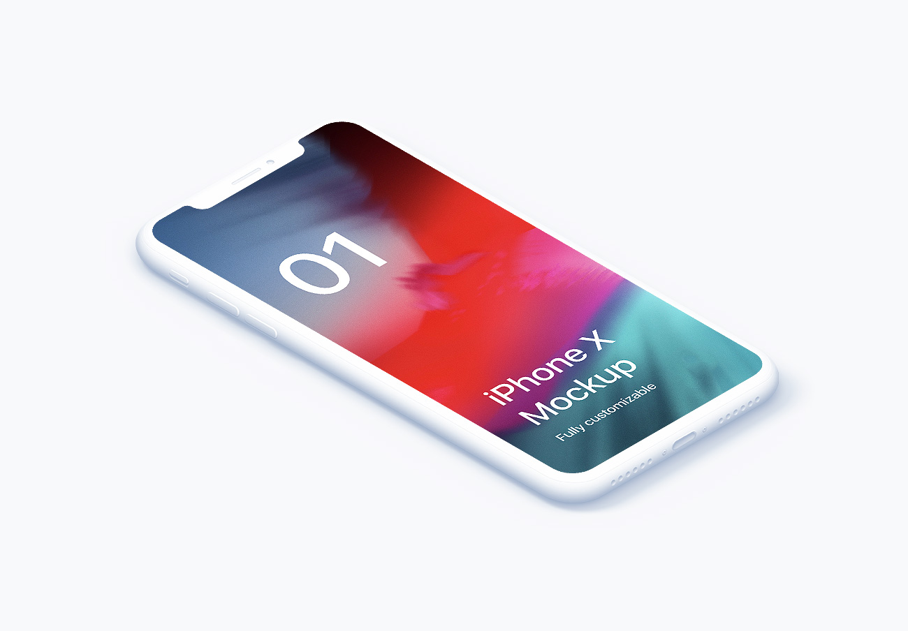 iPhone X Clay Isometric Indivi