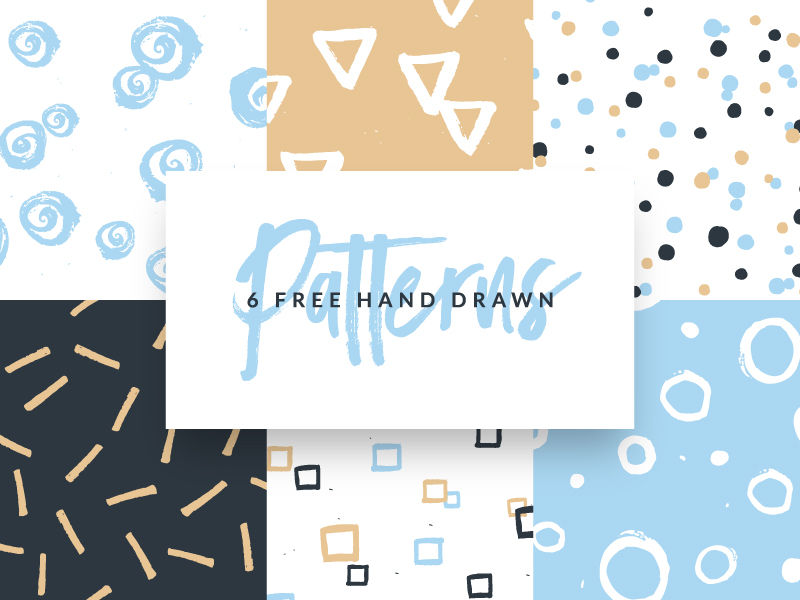 6 Free Hand Drawn Patterns