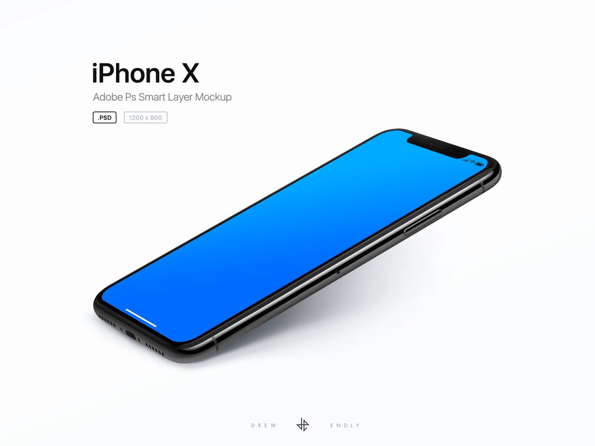 苹果贴图样机模版 iPhone X Mockup PSD