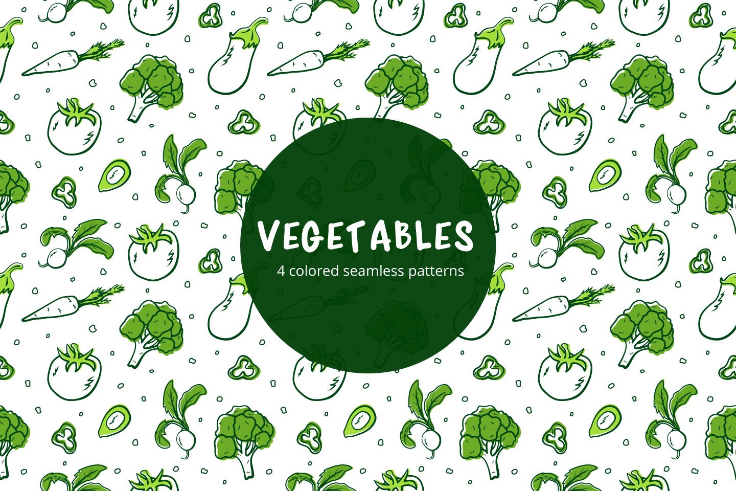 蔬菜矢量图案素材 Vegetables Vector Sea