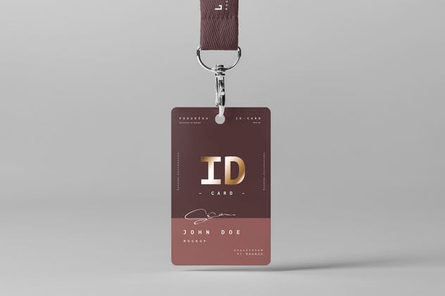 工作牌职工卡样机模板 Leash ID Mockup