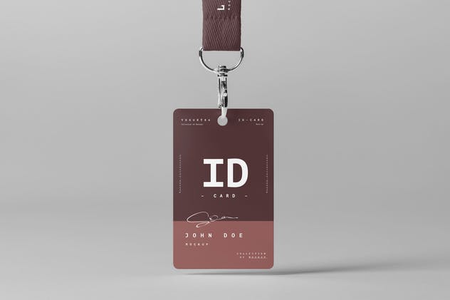 工作牌职工卡样机模板 Leash ID Mockup