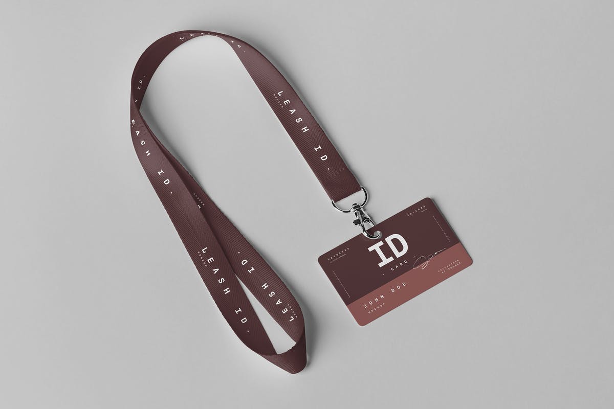 工作牌职工卡样机模板 Leash ID Mockup