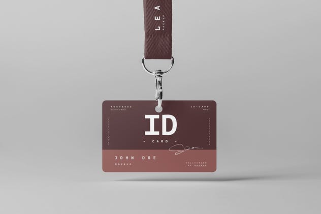 工作牌职工卡样机模板 Leash ID Mockup