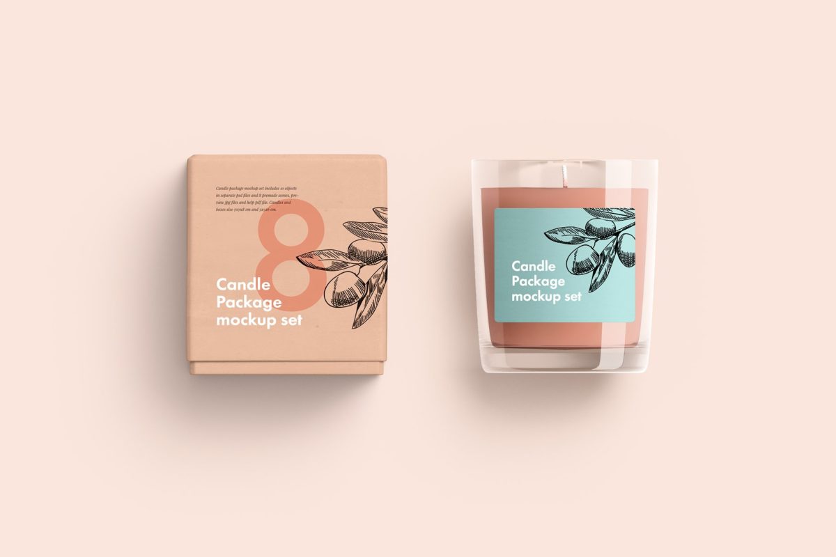 时尚高端的蜡烛展示模型Candles_PackageMock