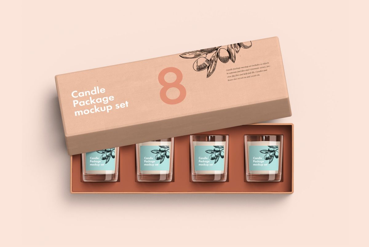 时尚高端的蜡烛展示模型Candles_PackageMock