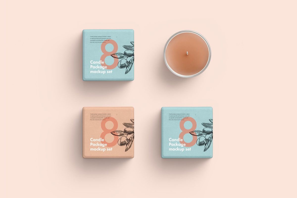 时尚高端的蜡烛展示模型Candles_PackageMock