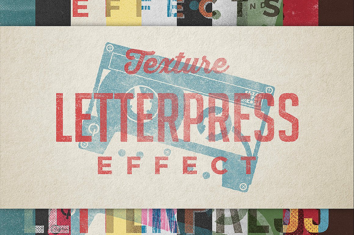 经典的文字背景纹理 Vintage Letterpress