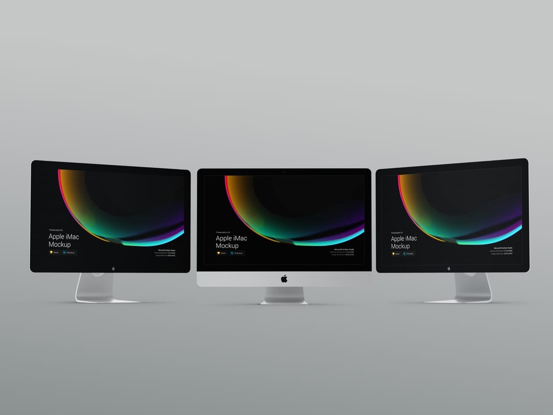 超级主流桌面&移动设备样机系列：iMac &