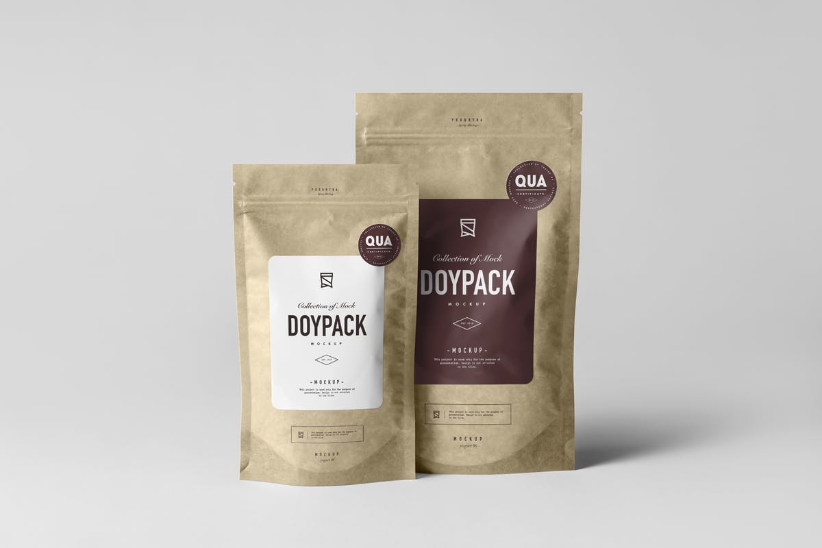 自立吸嘴袋包装样机模板 Doypack Mock-up 3