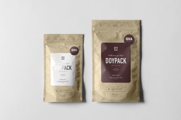 自立吸嘴袋包装样机模板 Doypack Mock-up 3