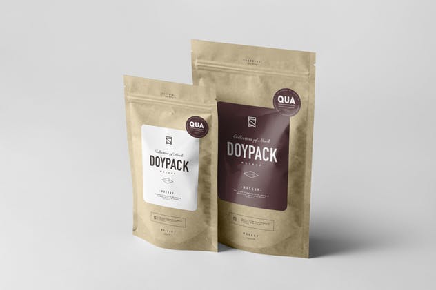 自立吸嘴袋包装样机模板 Doypack Mock-up 3