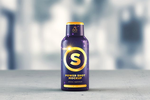 能量饮料瓶外观包装样机 Energy Shot / Ener