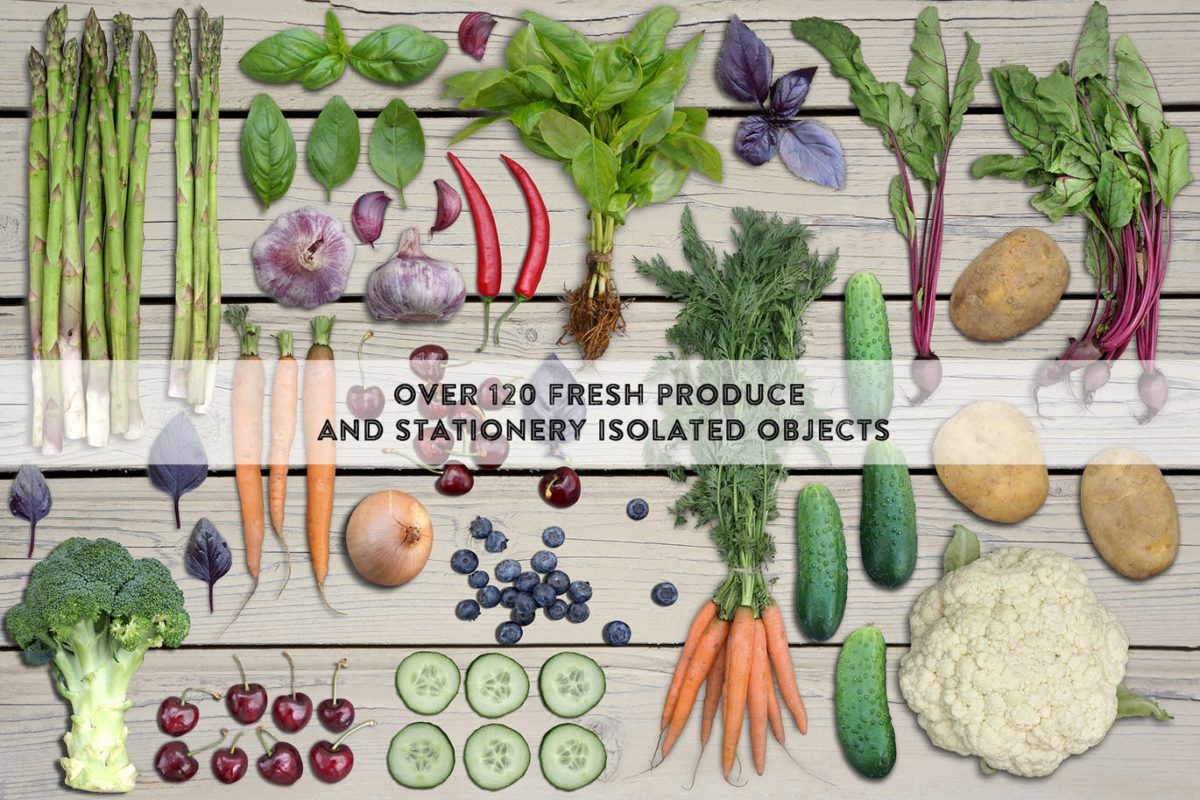 农民市场健康绿色有机食品场景VI样机展示模型mockups