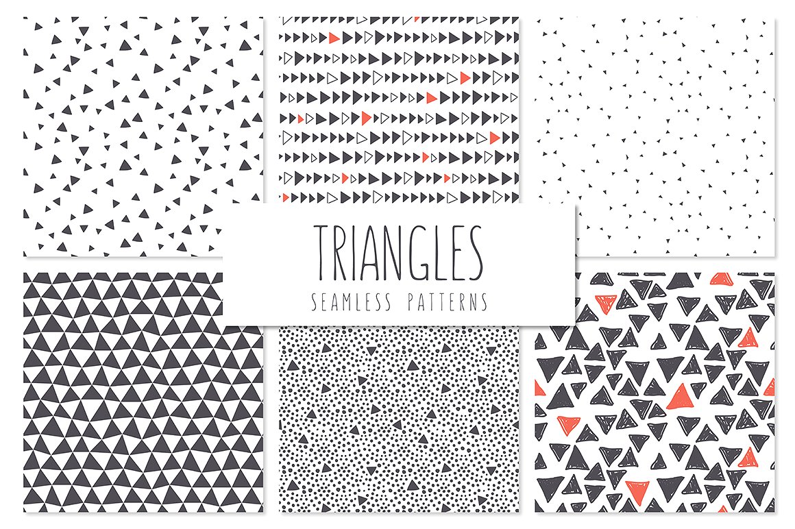 小三角形元素的背景纹理素材 Triangles. Seaml