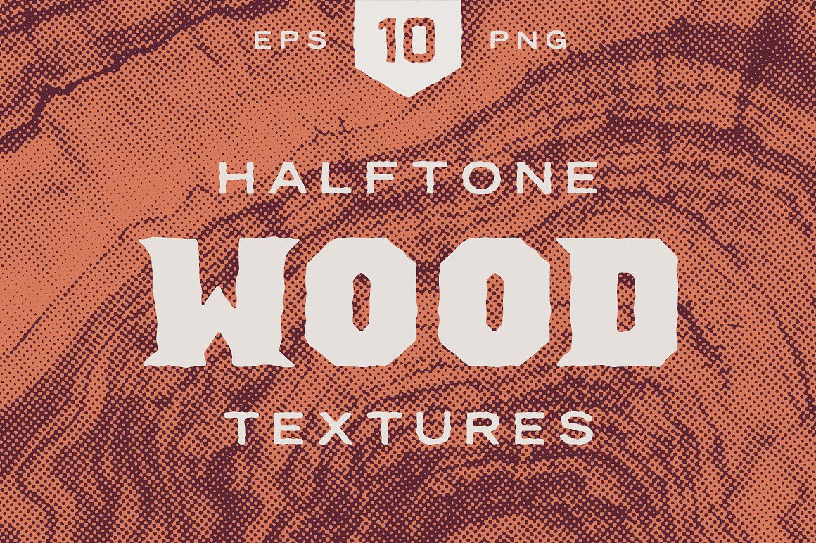 手绘墨水纹理设计素材Wood Halftone Textur