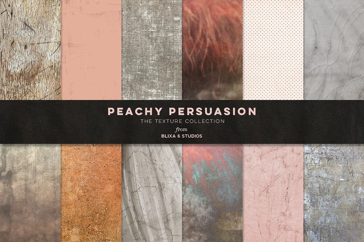 自然纹理设计素材Peachy Persuasion Text