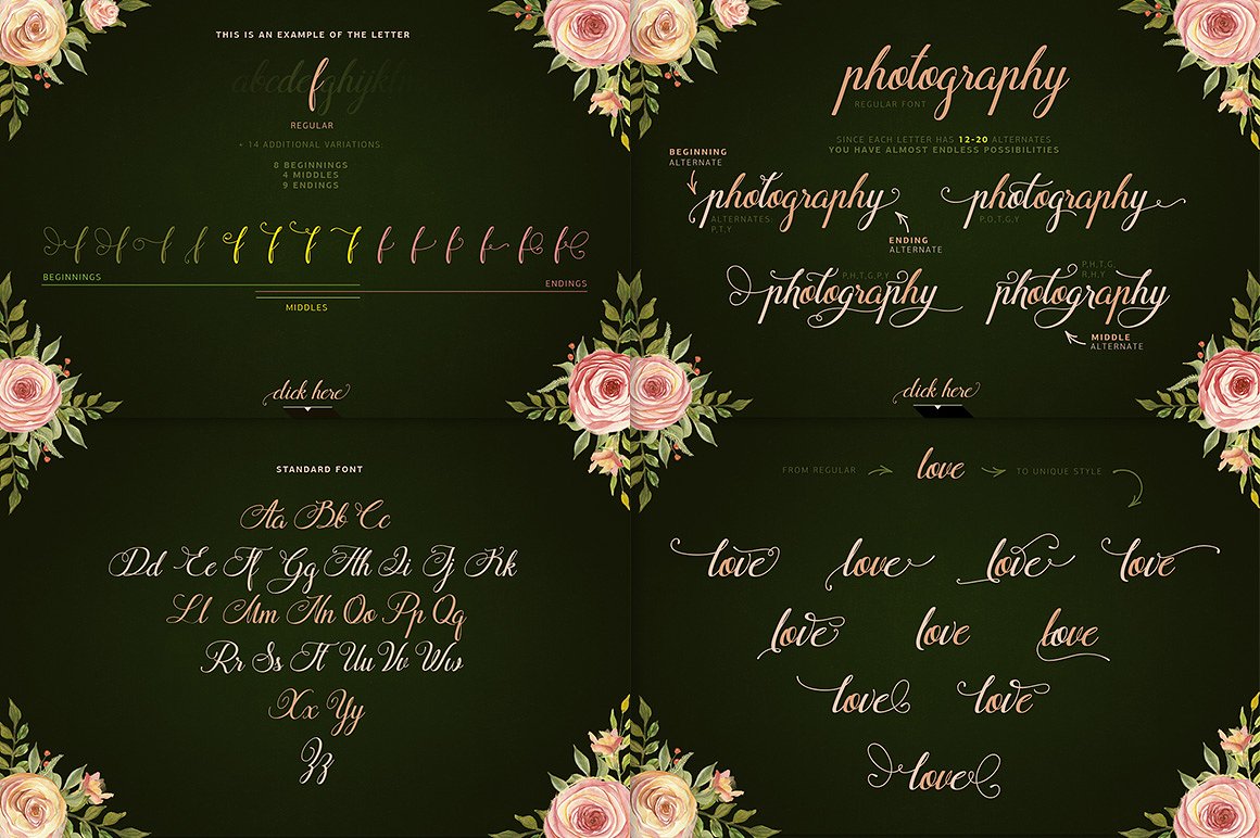 创意手绘水彩花卉/装饰图案/字体设计素材52 Paper&a