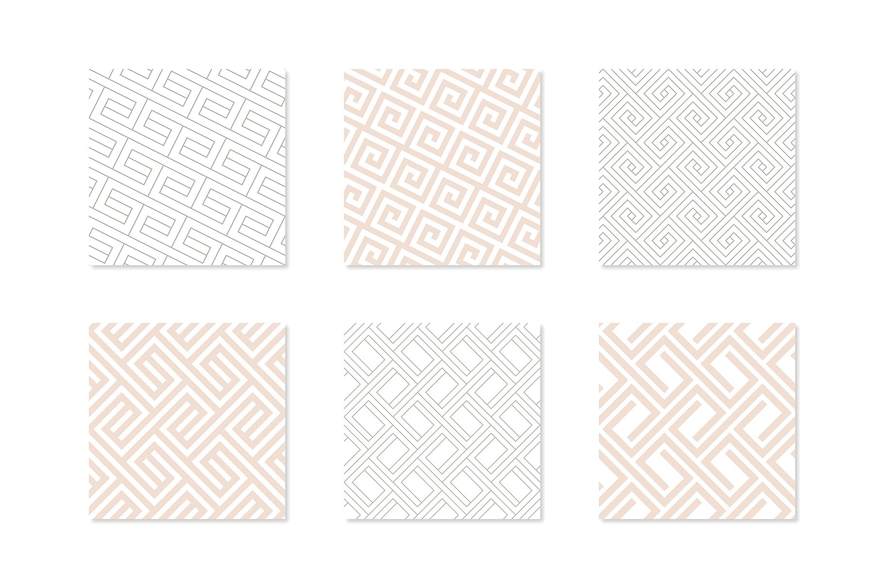 几何图案无缝背景Bold Seamless Patterns
