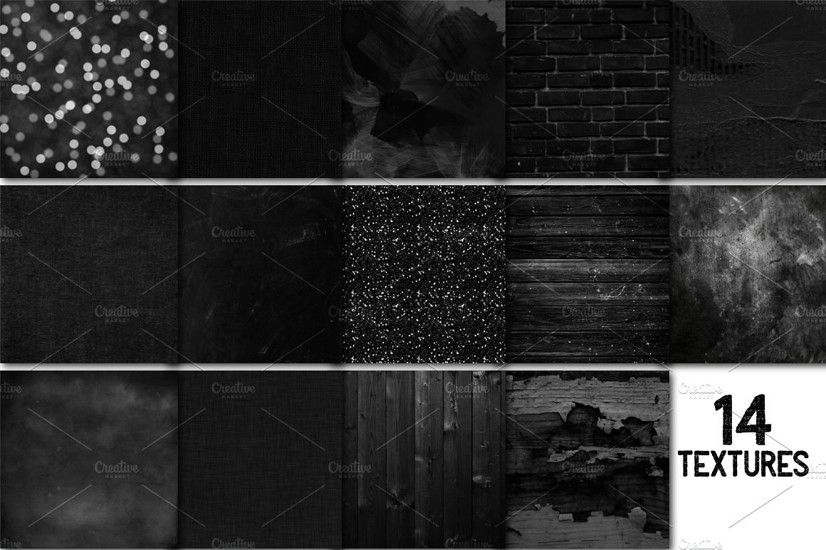 黑色的木纹背景纹理素材 Black Texture Samp