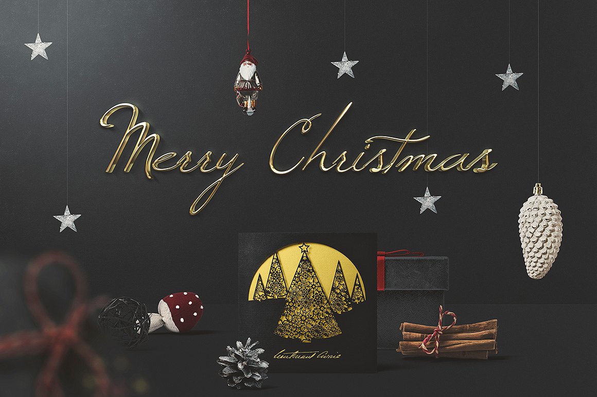 圣诞节主题场景样机模板设计素材 Christmas Mock