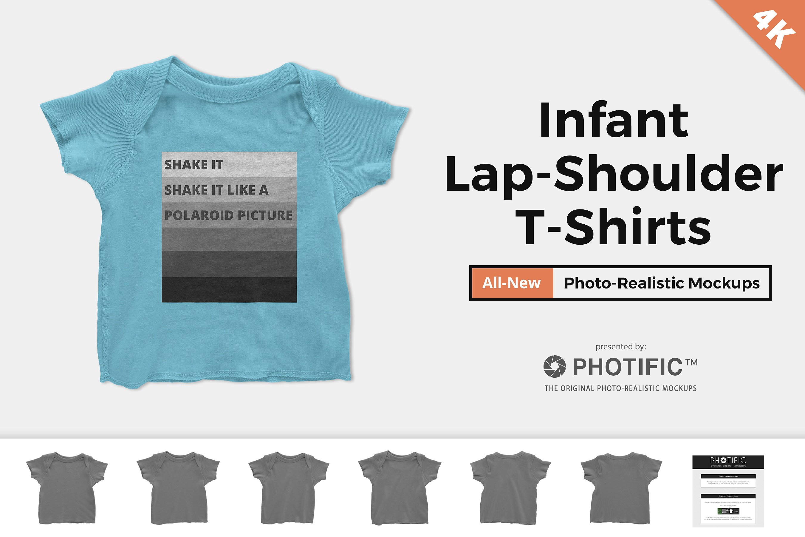 婴儿拼短袖T恤样机素材Infant Lap Shoulder