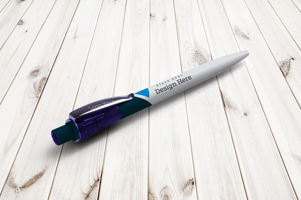 高品质的逼真的水性笔中性笔油笔VI样机展示模型mockups