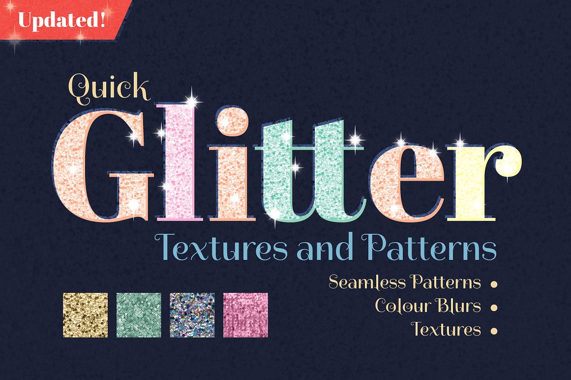 闪光图案设计背景Seamless Glitter Textu