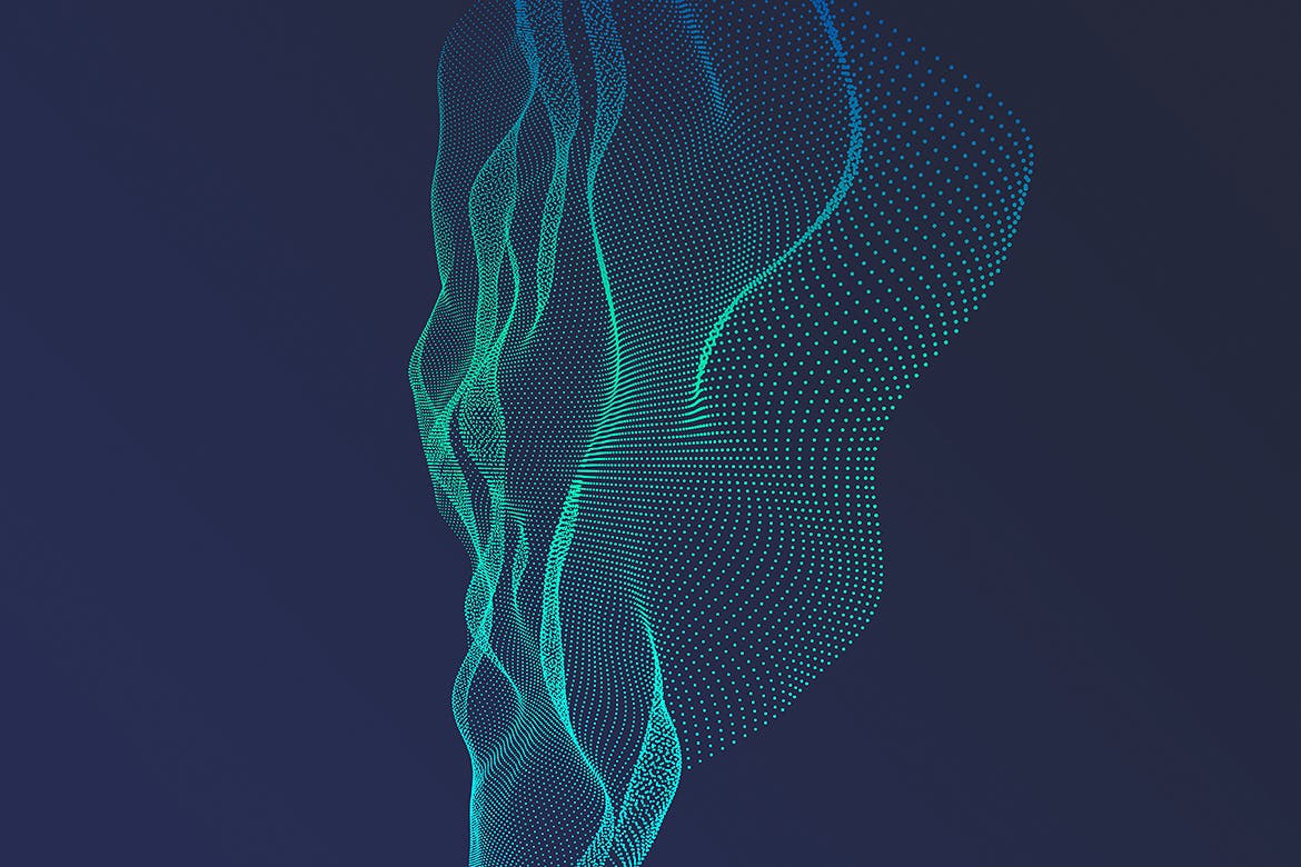 未来科技感极强的波浪波纹波点抽象背景底纹纹理大集合