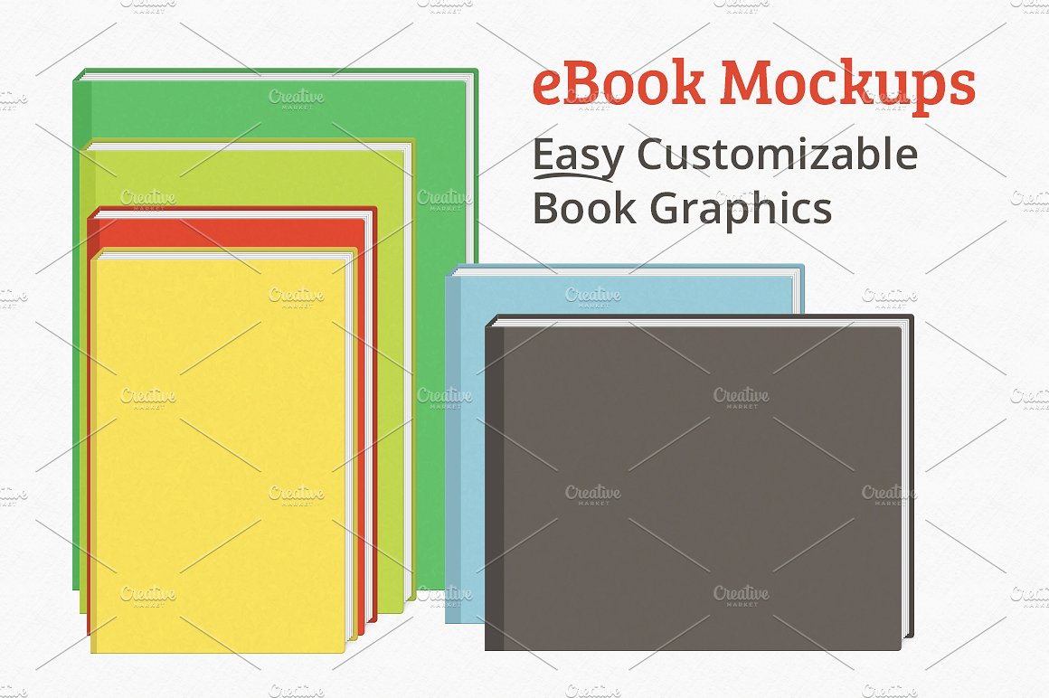 数字电子书封面设计展示样机 eBook Mockups #3