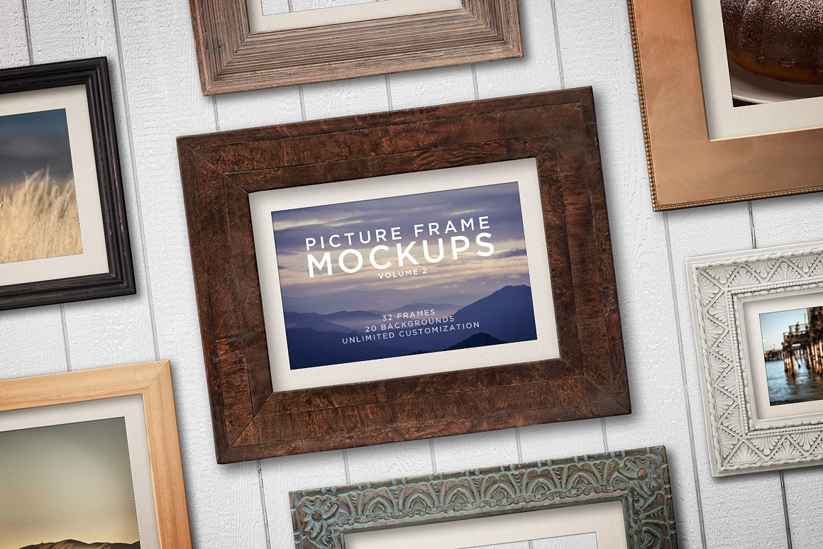 相框设计素材Picture Frame Mockups Vo