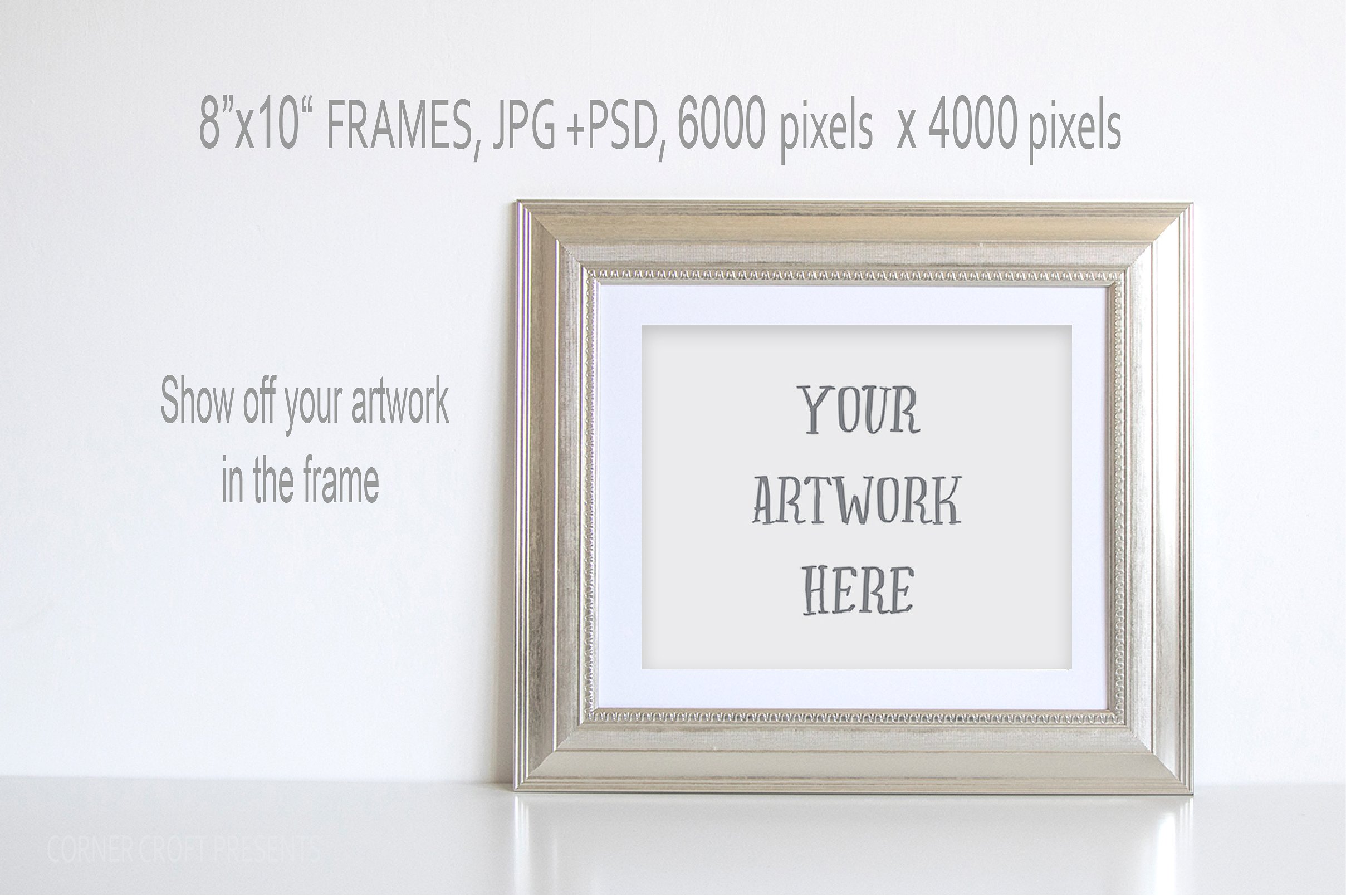 银色金属画框相框样机 Silver Frame Produc