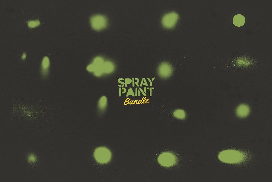 喷漆效果的纹理素材Spray-Paint-Bundle