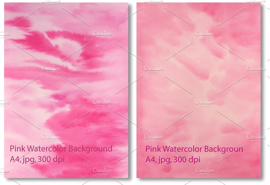 水彩背景设计背景Pink Watercolor Textur
