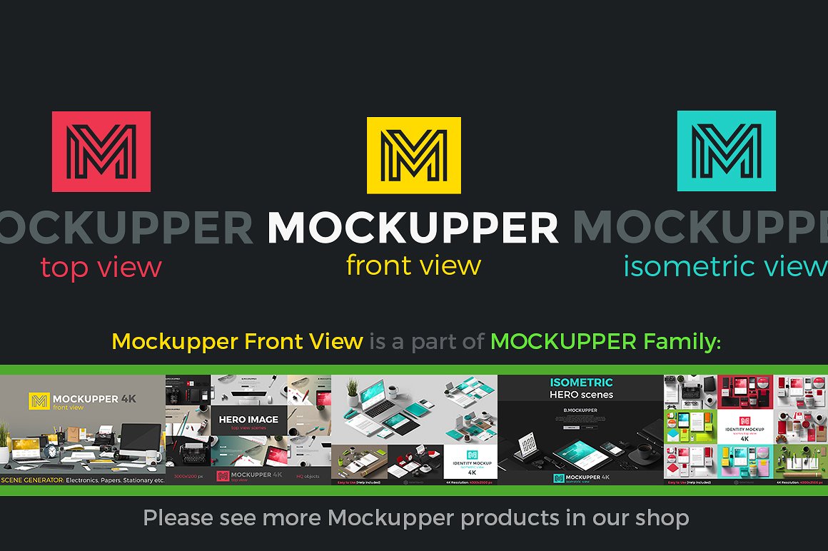 100+ 4K高分辨率的办公用品展示样机 Mockupper