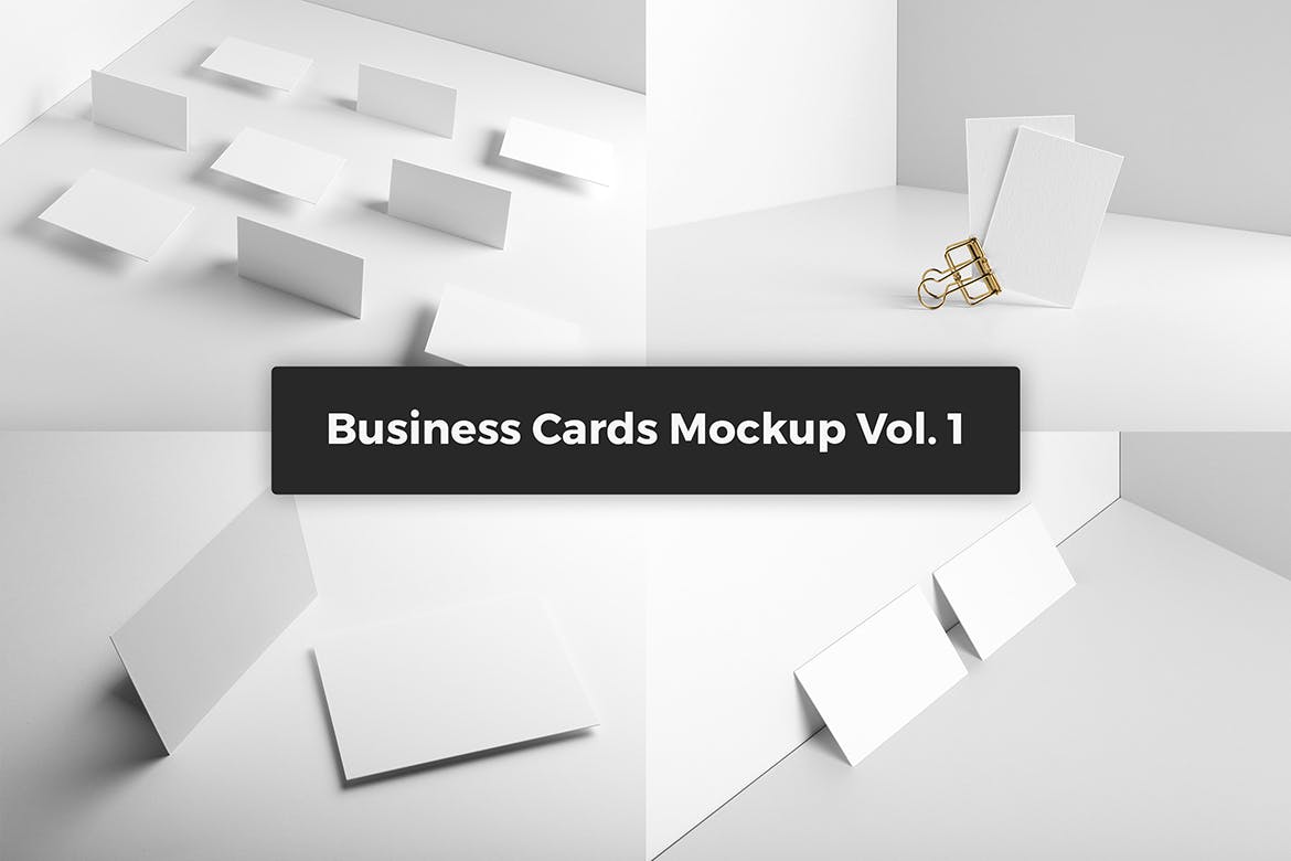 高品质的高端名片VI样机展示模型business-cards