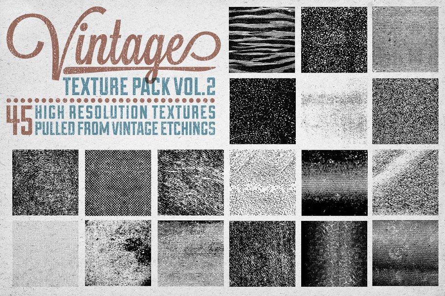 经典的复古纹理设计素材Vintage-Texture-Pac