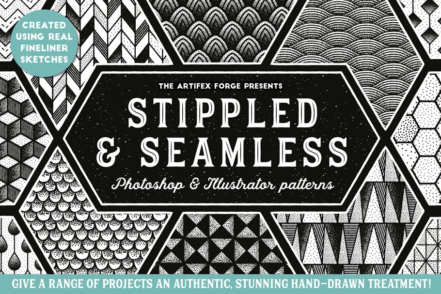 几何图形设计背景素材Stippled-Seamless-Pa