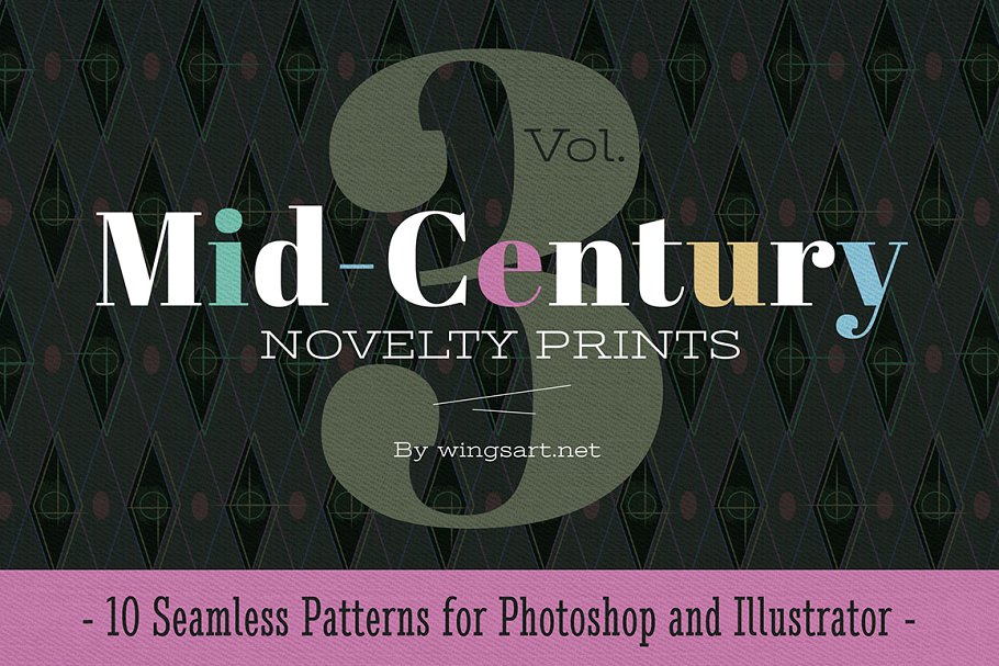 有年代感的背景纹理设计素材Mid-Century-Novel