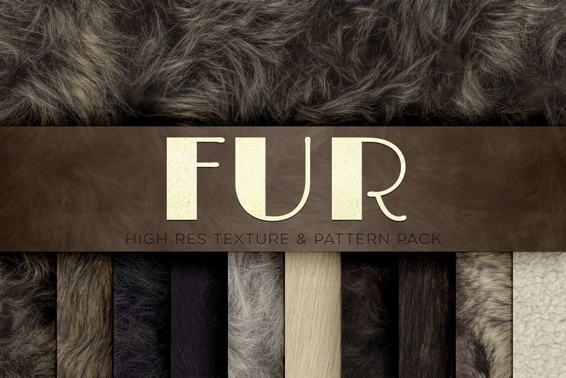 15种动物皮毛质感图层样式素材FUR Styles