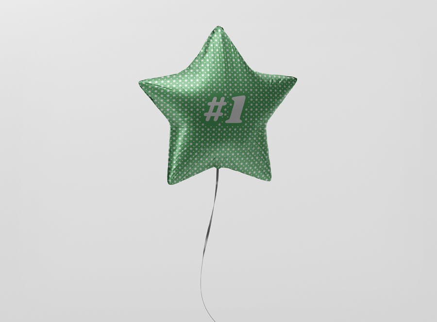 多角度的高品质气球VI样机展示模型star-balloon-