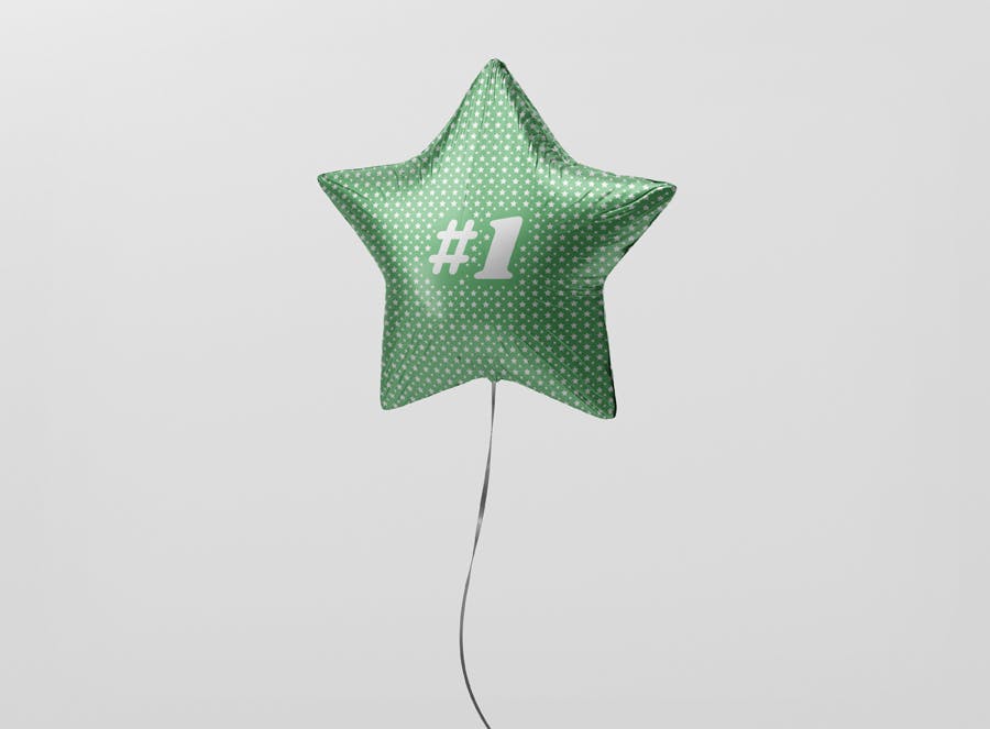 多角度的高品质气球VI样机展示模型star-balloon-