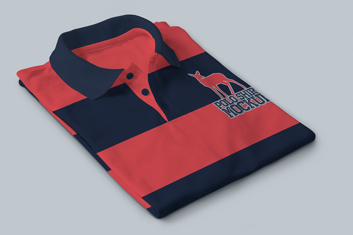 高品质的高端Polo衫VI样机展示模型polo-shirt-