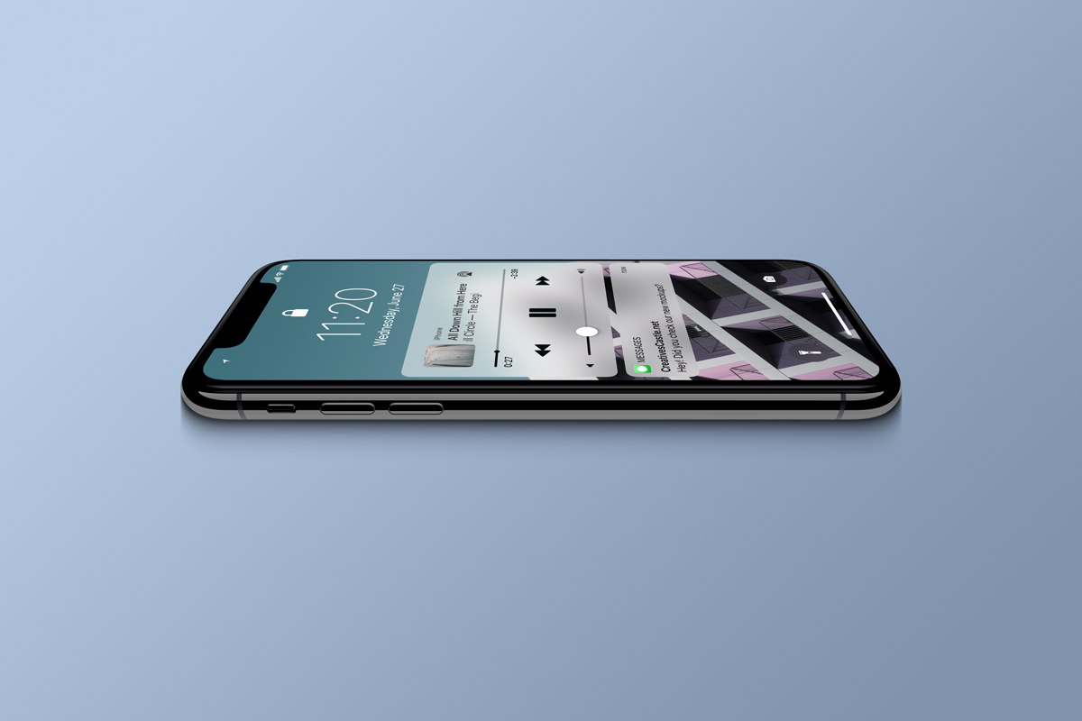 多角度的高品质iPhone X样机VI展示模型iphone-